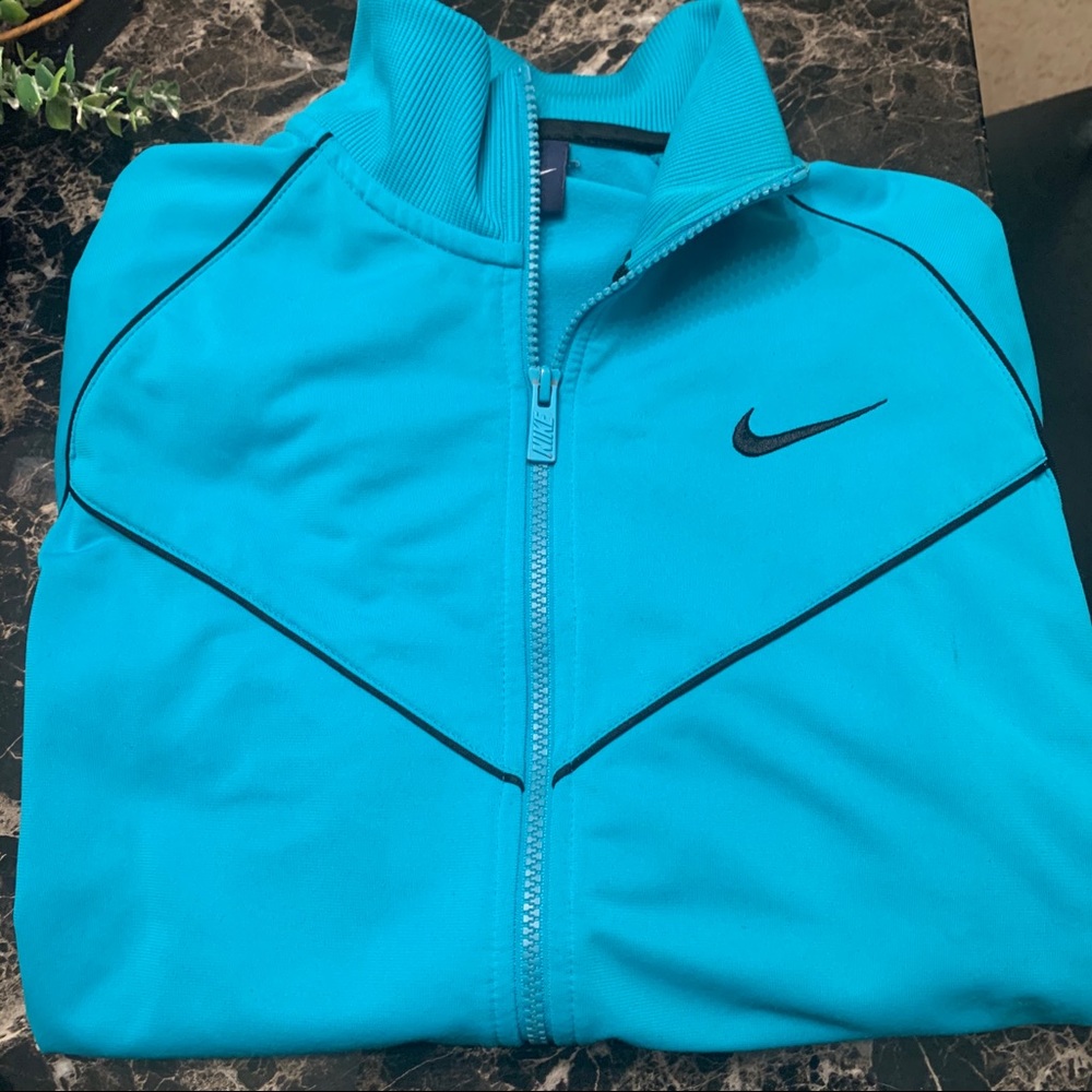 Turquoise Nike track jacket